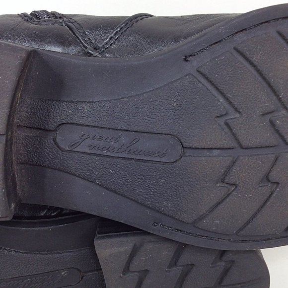 Great Northwest Tidal Wave Ankle Booties Boots Womens Size 8.5 Black Side Zip - Picture 12 of 12